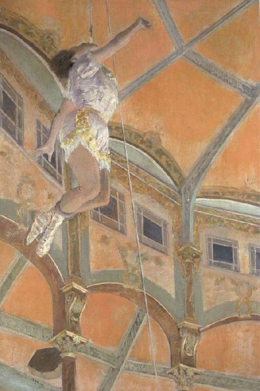 Edgar Degas Miss La La at the Cirque Fernando oil painting picture